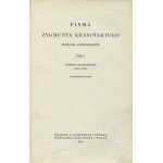 KRASIŃSKI, Zygmunt - Pisma Zygmunta Krasińskiego: wydanie jubileuszowe. T. 1-6, 8/1-2. Kraków; Warszawa 1912...