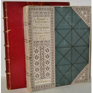 GRUEL, Léon - Manuel historique et bibliographique de l’amateur de reliures. [1]-2. partie. Paris 1887-1905...