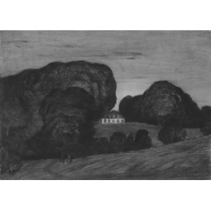 LEISTIKOW, Walter (1865-1908) - „Das Haus” [Dom]. 1899. Akwaforta 16,1x22,5 cm (kompozycja), na planszy 27...