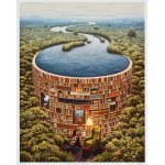 YERKA, Jacek (ur. 1952) - „Bibliotama”. 2006. Giclée, 68x53,5 cm (kompozycja), sygn. odręcznie ołówkiem: E.A...