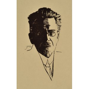 ZAREMBA, Jan Aleksander (1897-1961) - Portret Władysława Reymonta. 193? Drzeworyt 17,5x8 cm...