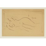 NIESIOŁOWSKI, Tymon (1882-1965) - Akt. Kredka, papier 18x28 cm (w świetle passe-partout), sygn.: Tymon...