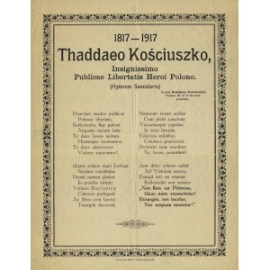 [KOŚCIUSZKO, Tadeusz] Nowowiejski, Rudolf - Thaddaeo Kościuszko...