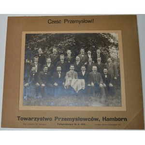 [EMIGRACJA] Towarzystwo Przemysłowców, Hamborn. Fotografowano 10.8.1913. Jan Mróz, Hamborn, Duisburgerstr...