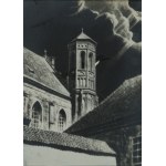 [WILNO] Dziewałtowski-Gintowt, Jan (1904-1960) - Wilno: wieża kościoła Bernardynów. Cliché-verre, 15...