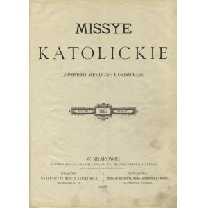 MISSYE Katolickie: czasopismo miesięczne ilustrowane. Kraków. R. 12, 1893. 30,5 cm, opr. z epoki: psk...