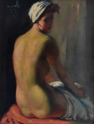 Czesław Kuryatto (1903-1951), Akt. Portret żony, 1942