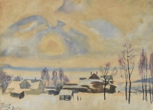 Julian Fałat (1853-1929), Zimowy pejzaż z Bystrej