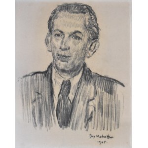 Józef Mehoffer (1869-1946), Portret młodego mężczyzny, 1945