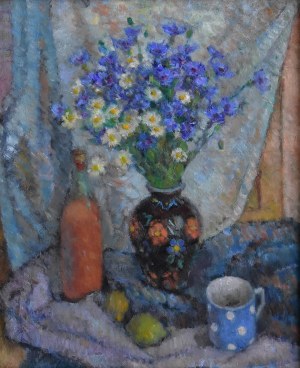 Jan Książek (1900-1964), Martwa natura z kwiatami, ok. 1947