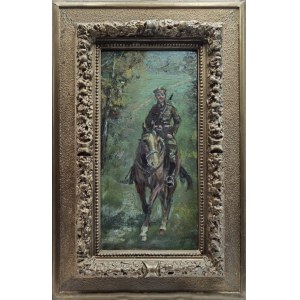 Malarz nieokreślony, XIX / XX w., Ułan na koniu