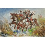 Heinrich Maria STAACKMANN (1852-1940), Riders on the steppe - a pair of paintings