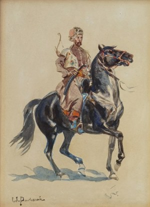 Wacław PAWLISZAK (1866-1905), Jeździec turecki na koniu