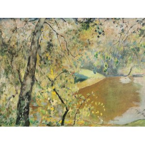 Kazimierz SICHULSKI (1879-1942), Drzewa nad rzeką, 1930