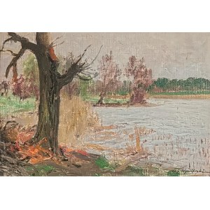 Michał Gorstkin WYWIÓRSKI (1861-1926), Drzewa nad wodą