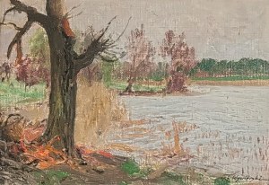 Michał Gorstkin WYWIÓRSKI (1861-1926), Drzewa nad wodą