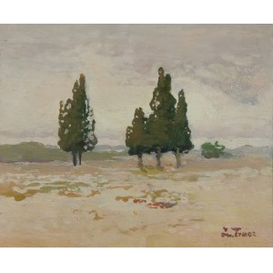 Iwan TRUSZ (1869-1940), Pejzaż z cyprysami