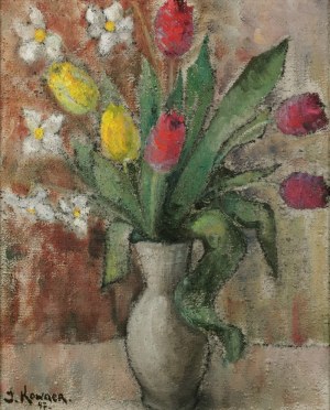 Józef KOWNER (1895-1967), Kwiaty w wazonie, 1947