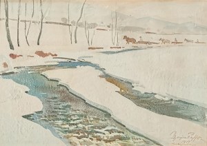 Marian PUFFKE (1888-1925), Potok zimą, 1919