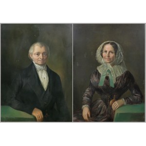 Malarz nieokreślony, XIX w., Para portretów z epoki biedermeier