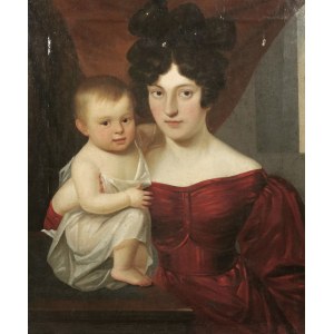 Malarz nieokreślony, środkowoeuropejski, 1 poł. XIX w., Kobieta z dzieckiem