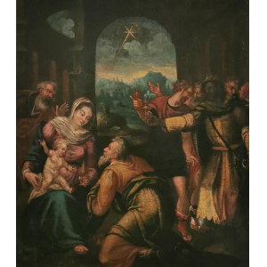 Malarz nieokreślony, środkowoeuropejski, XVIII w., Pokłon Trzech Króli