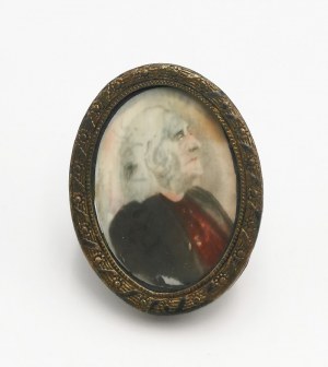 Władysław Aleksander MALECKI ? (1836-1900), Portret mężczyzny z profilu - Piotr Skarga?, 1884 - miniatura
