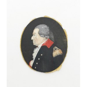 Autor nieokreślony, XIX w., Portret mężczyzny z profilu - miniatura