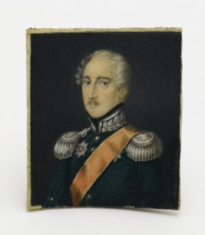 August Stanisław Ludwik POSTAWKA (1810 lub ok. 1820-1890), Wojskowy z szarfą - miniatura