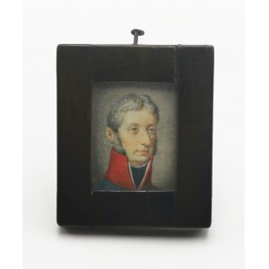 Autor nieokreślony, XIX w., Portret mężczyzny z bokobrodami - miniatura