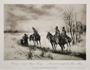 Jan CHEŁMIŃSKI (1851-1925), Husarzy z czasów Maryi Teresy, 1884
