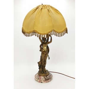Charles Georges FERVILLE-SUAN (1847-1925), Lampa elektryczna z figurą kobiecą