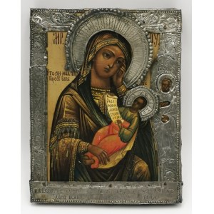 Ikona - Matka Boska z Dzieciątkiem („Utulima”) w okładzie