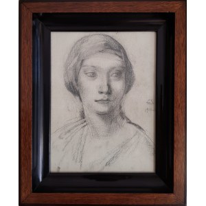 Ludomir Slendziński (Slendziński, Ślendziński, Śleńdziński) (1889-1980), Porträt einer Frau (1918)