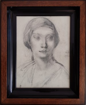 Ludomir Slendziński (Slendziński, Ślendziński, Śleńdziński) (1889-1980), Portret kobiety (1918)