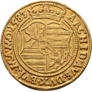 Rudolf II., 1576 - 1612, Dukát 1583, Praha-Ercker, J.64a-1, MKČ.294, 3.413g,