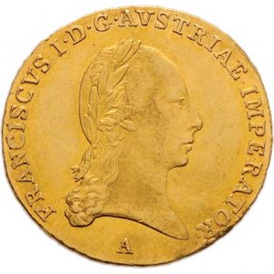František II., 1792 - 1835, Dukát 1822 A, Vídeň, 3.486g, nep.hr., nep.rysky,