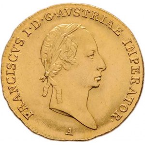 František II., 1792 - 1835, Dukát 1829 A, Vídeň, 3.486g, nep.hr., nep.rysky,