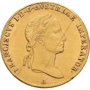 František II., 1792 - 1835, Dukát 1832 A, Vídeň, 3.478g, dr.hr., vlas.rysky,