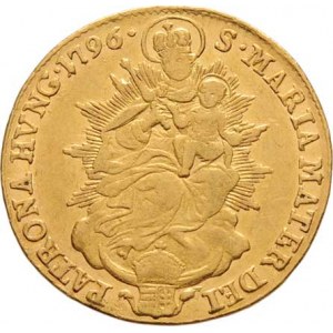 František II., 1792 - 1835, Dukát 1796 bz - s madonou, Kremnica, 3.446g, dr.hr.,