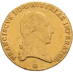 František II., 1792 - 1835, Dukát 1815 B - se znakem, Kremnica, 3.487g, dr.hr.,