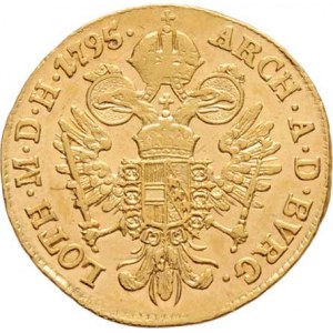 František II., 1792 - 1835, Dukát 1795 E, Karlovský Bělehrad, 3.481g, nep.hr.,