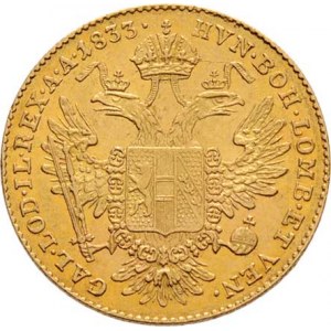 František II., 1792 - 1835, Dukát 1833 E, Karlovský Bělehrad, 3.486g, nep.hr.,