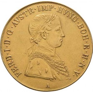 Ferdinand V., 1835 - 1848, 4 Dukát 1848 A, Vídeň, 13.771g, s dobře opravenou