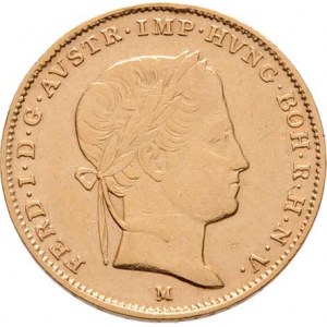 Ferdinand V., 1835 - 1848, 1/2 Sovráno 1838 M, Milán, 5.580g, dr.hr., dr.rysky,