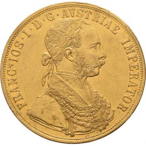 František Josef I., 1848 - 1916, 4 Dukát 1912, 13.970g, hr., vlas.rysky, nep.zvlněný,