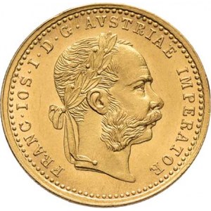 František Josef I., 1848 - 1916, Dukát 1874, 3.480g, mírně zvlněný