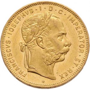 František Josef I., 1848 - 1916, 8 Zlatník 1870 (pouze 25.000 ks), 6.403g, nep.hr.,
