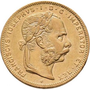 František Josef I., 1848 - 1916, 8 Zlatník 1877, 6.421g, nep.hr., nep.rysky