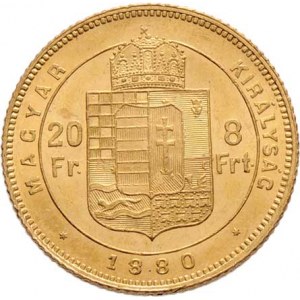 František Josef I., 1848 - 1916, 8 Zlatník 1880 KB - I.typ - malá hlava (náklad není